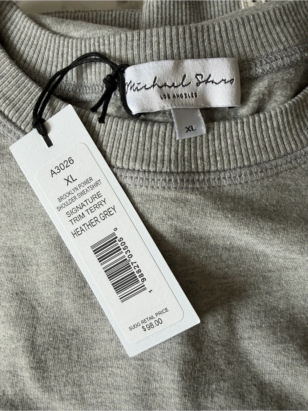 Michael Stars Sleeveless Grey Crewneck Top